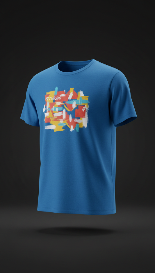 Electric Blue Statement Text Tee