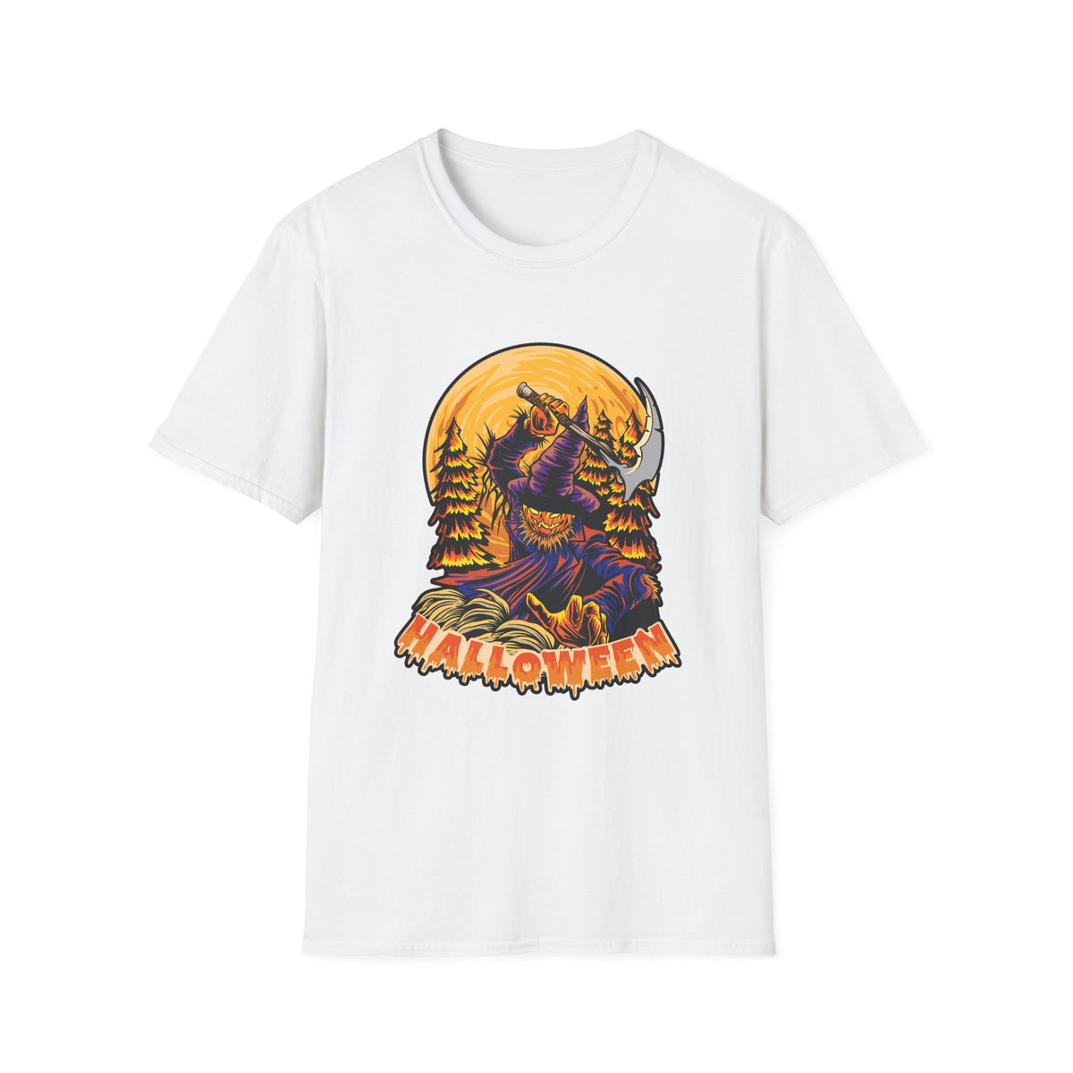 Scary Pumpkin Vintage Halloween T-Shirt
