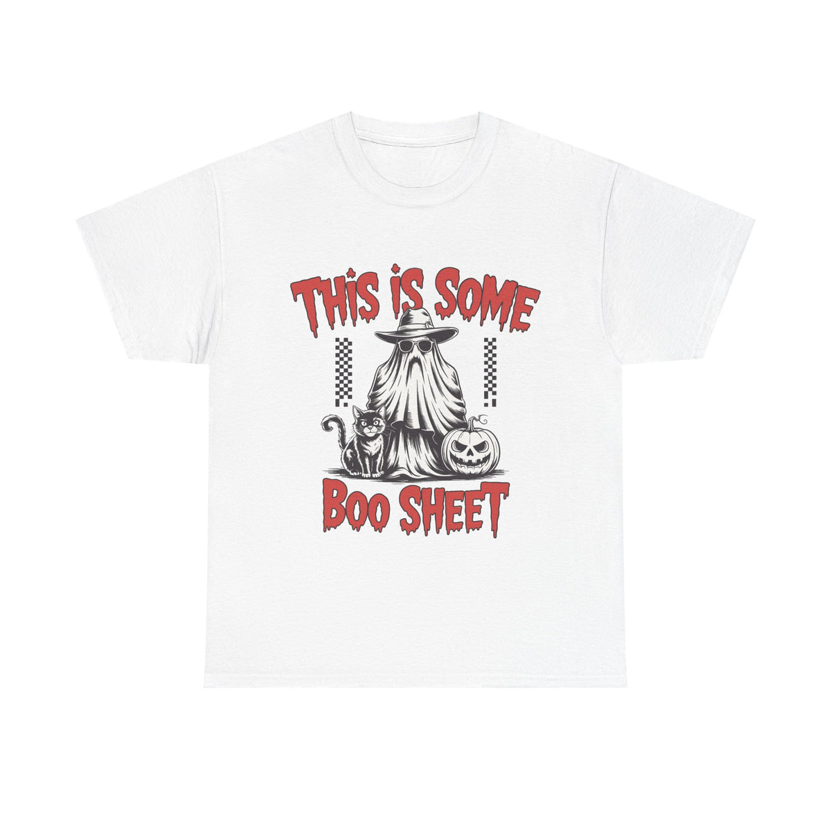 Boo Sheet Halloween T-Shirt - Cute Vintage Design for Spooky Season