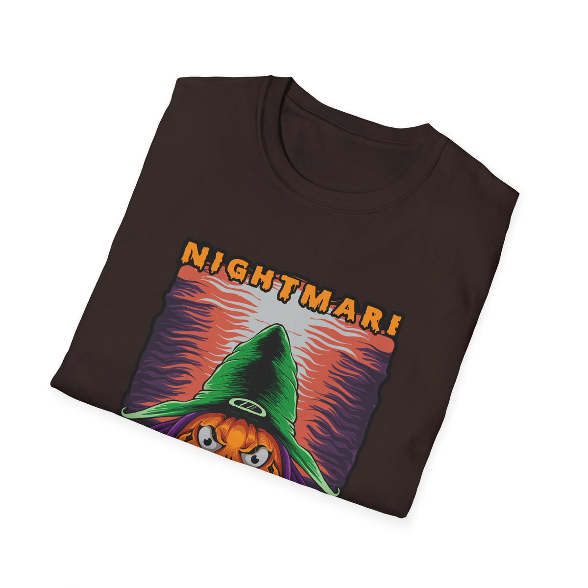 Scary Pumpkin Halloween T-Shirt - Vintage Design for a Spooky Style