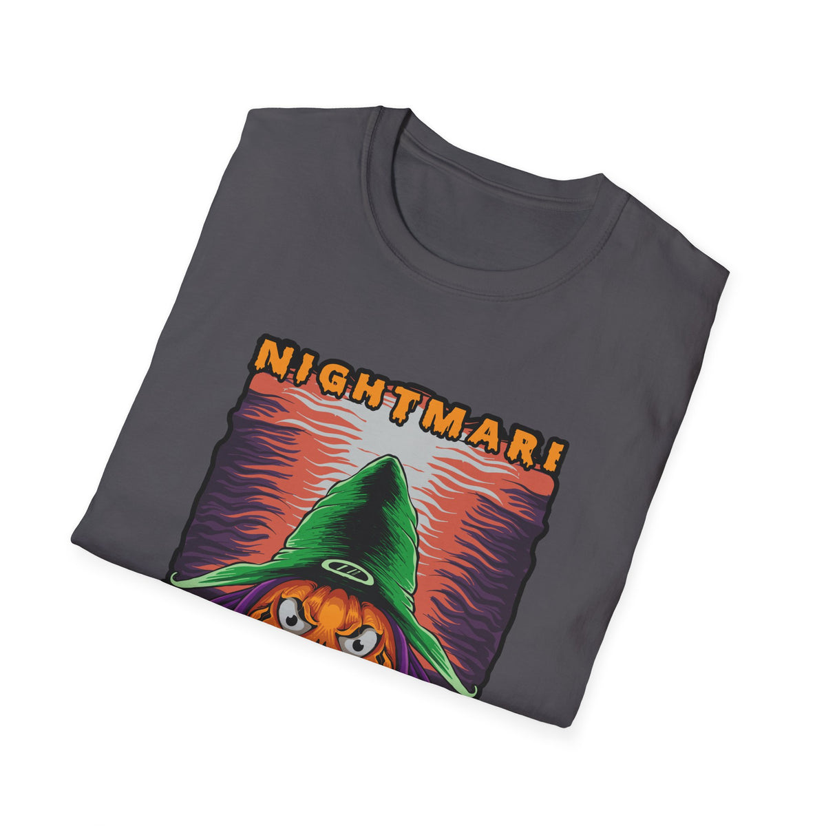 Scary Pumpkin Halloween T-Shirt - Vintage Design for a Spooky Style