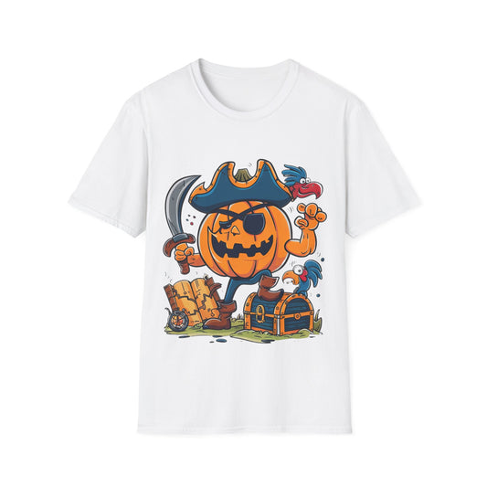 Vintage Pumpkin Pirate Halloween T-Shirt