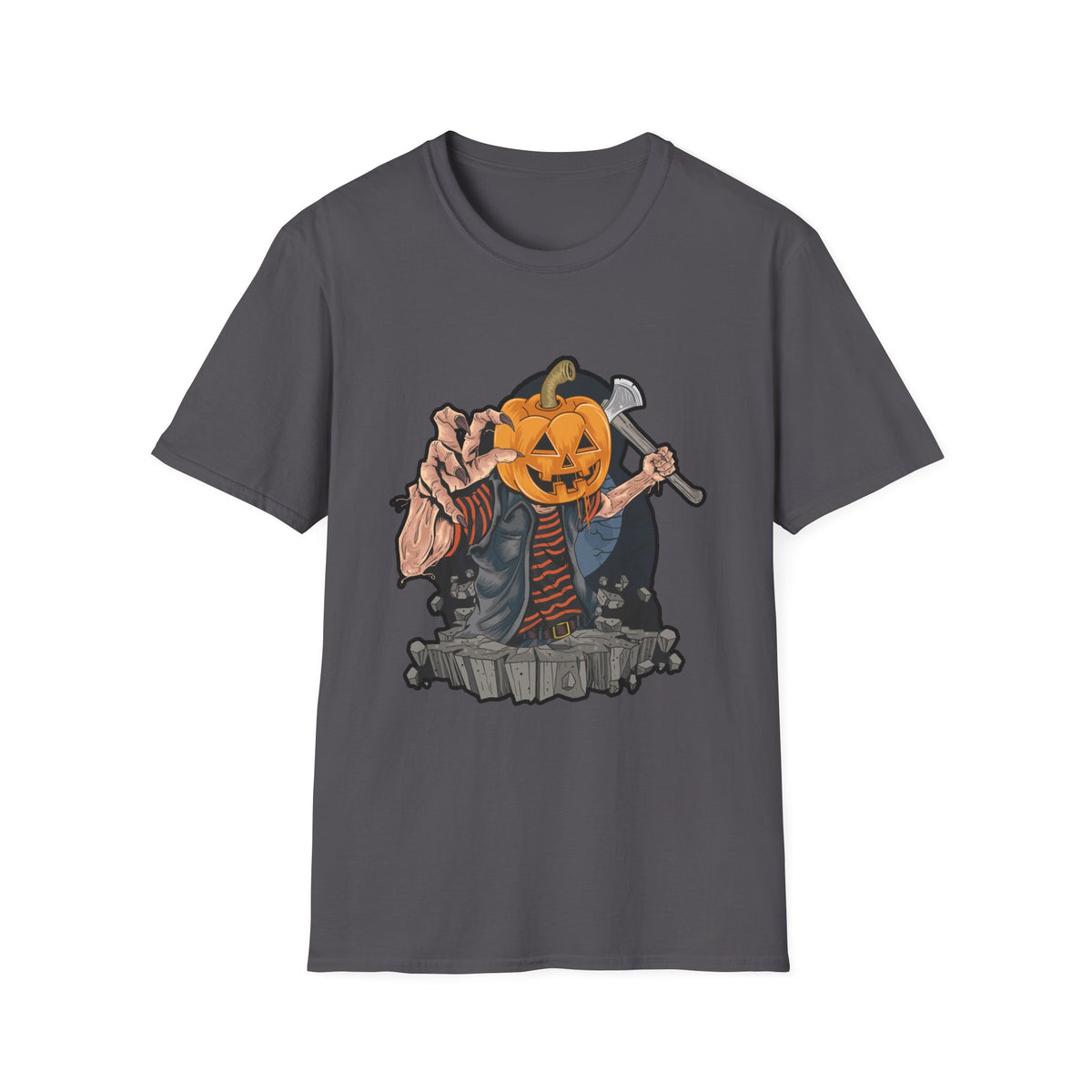 Scary Pumpkin Vintage Halloween T-Shirt