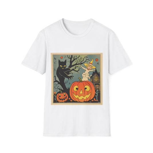 Vintage Pumpkin Ghost Halloween T-Shirt