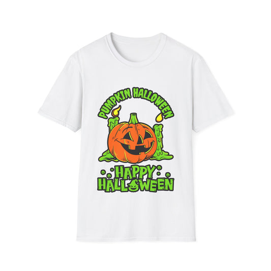Scary Vintage Pumpkin T-Shirt with Halloween Design