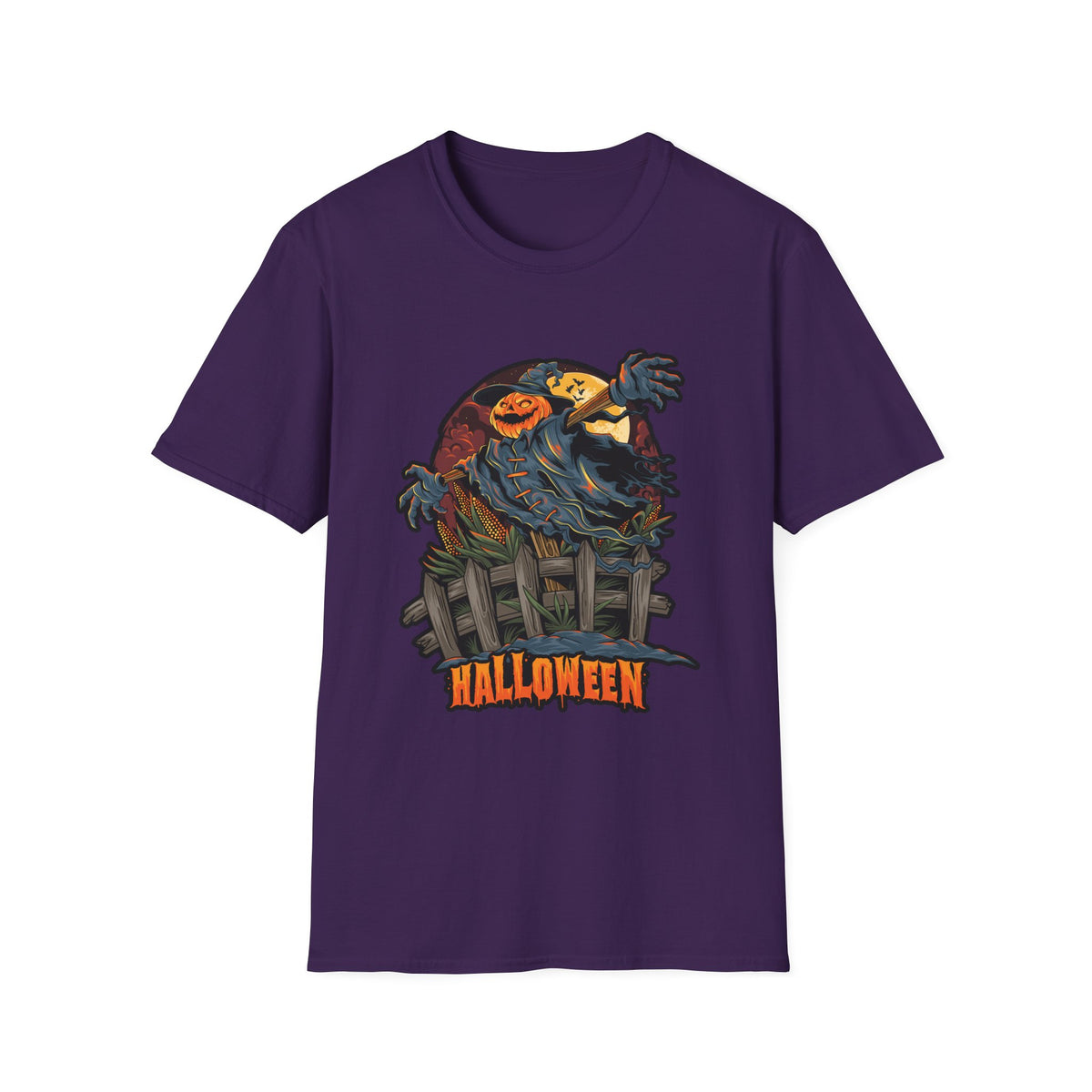 Scary Pumpkin Vintage Halloween T-Shirt