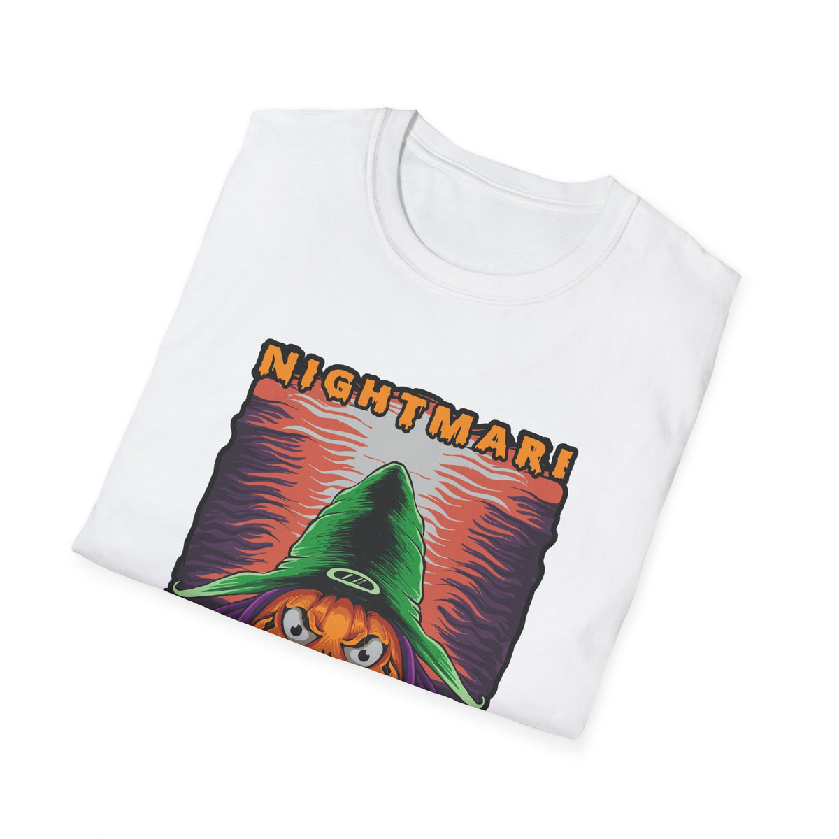 Scary Pumpkin Halloween T-Shirt - Vintage Design for a Spooky Style