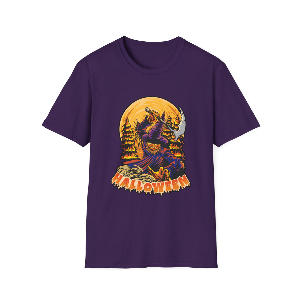 Scary Pumpkin Vintage Halloween T-Shirt