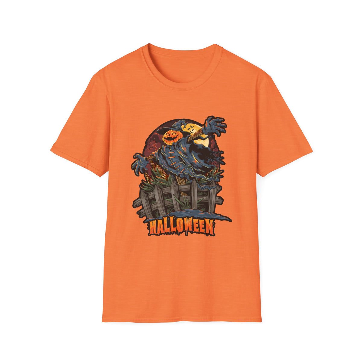 Scary Pumpkin Vintage Halloween T-Shirt