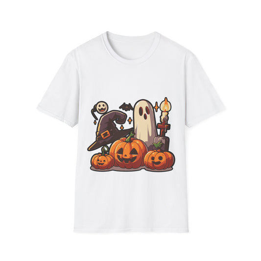 Halloween Vintage Pumpkin Ghost T-Shirt