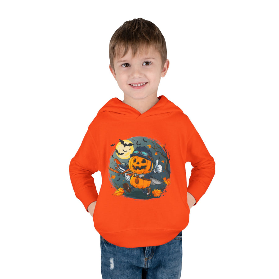 Funny Pumpkin Toddler Hoodie for Halloween