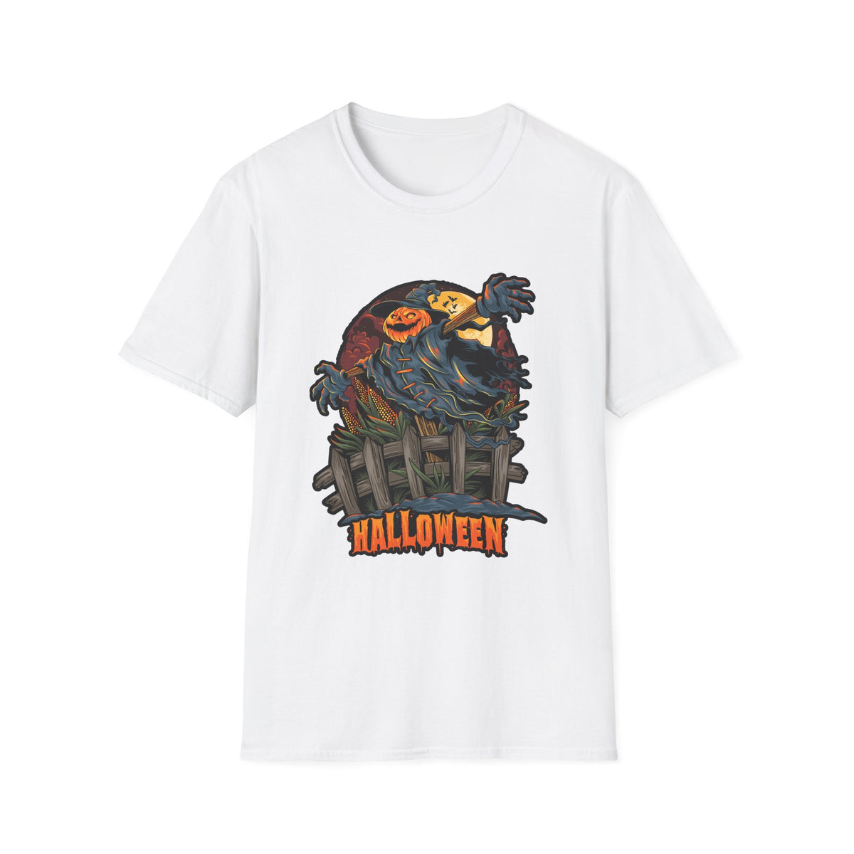 Scary Pumpkin Vintage Halloween T-Shirt
