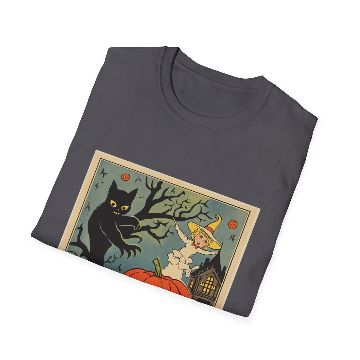 Vintage Ghost and Pumpkin Halloween T-Shirt