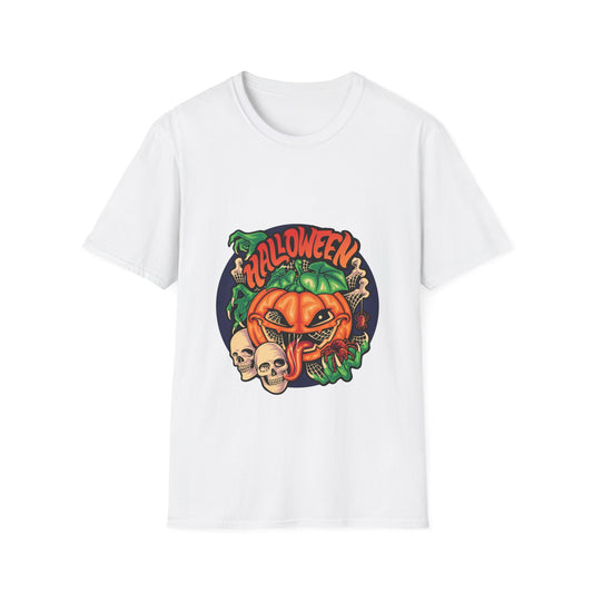 Scary Pumpkin Graphic T-Shirt for Halloween