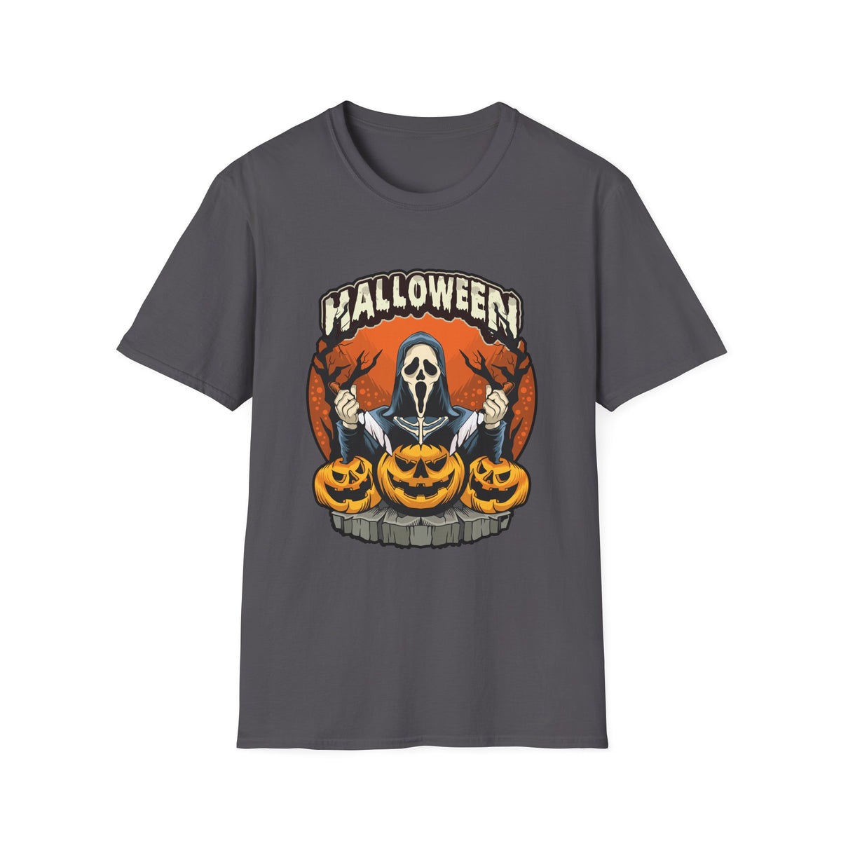 Scary Pumpkin Vintage Halloween T-Shirt for Creative Spirits