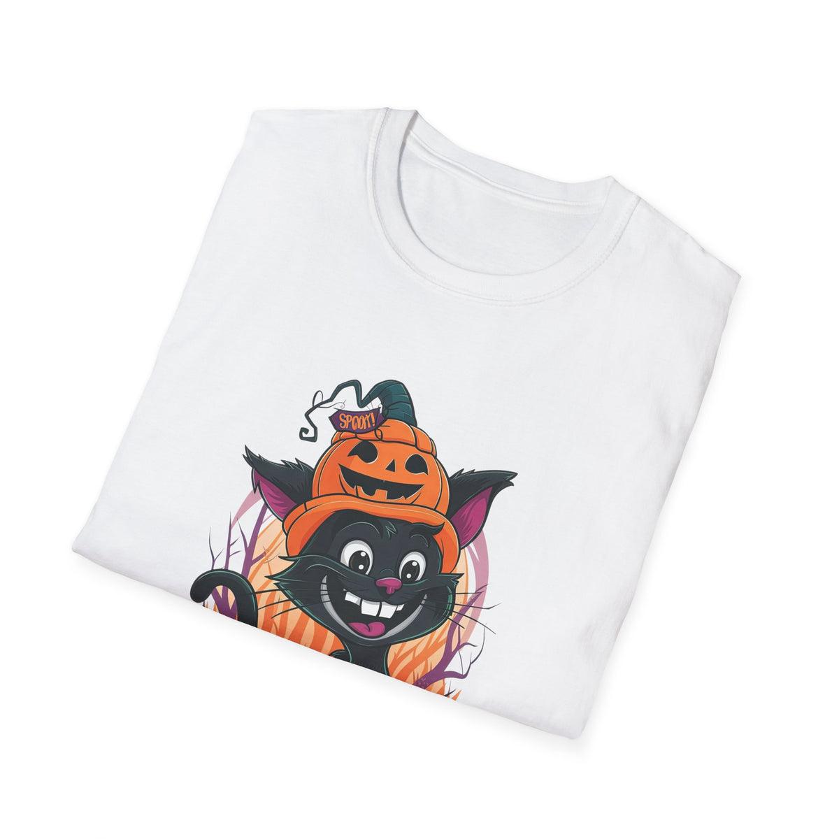 Cute Cat Pumpkin Halloween T-Shirt