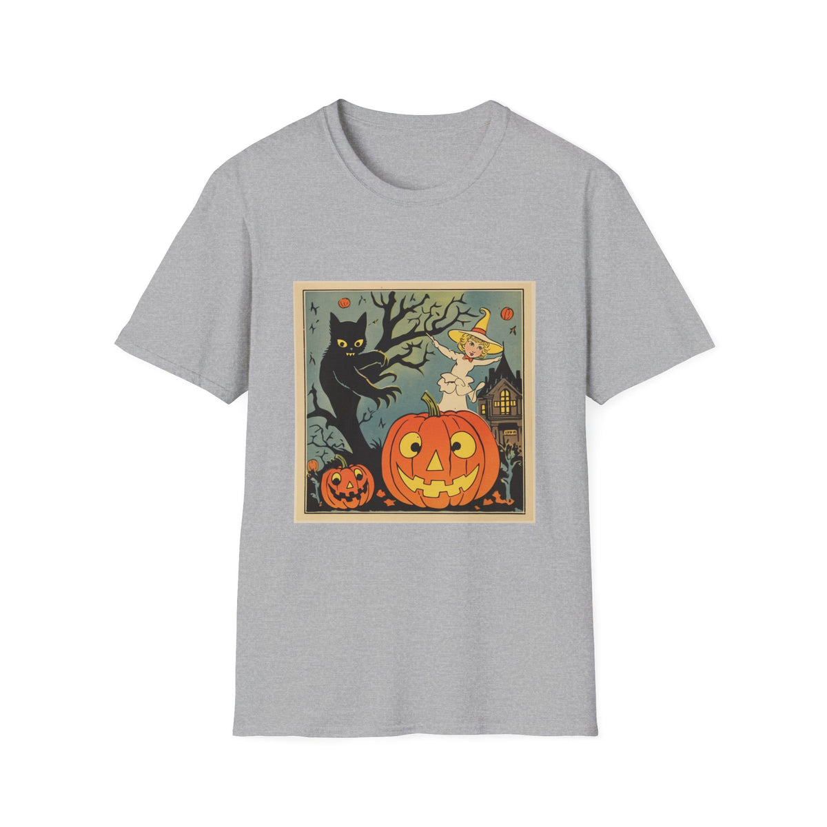 Vintage Ghost and Pumpkin Halloween T-Shirt