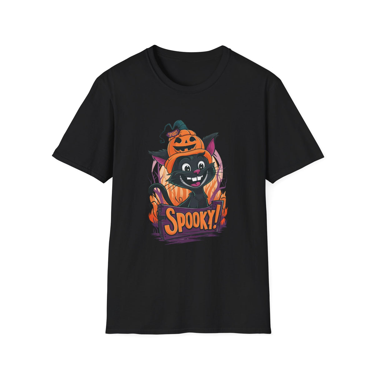 Cute Cat Pumpkin Halloween T-Shirt
