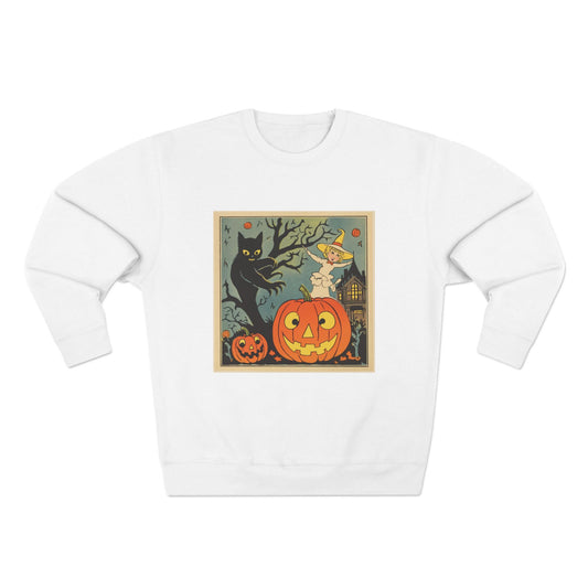 Cute Pumpkin Ghost Halloween Crewneck Sweatshirt