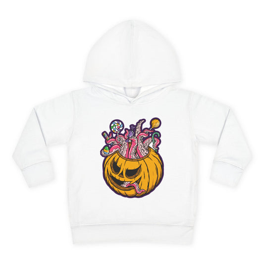 Candy Bucket Pumpkin Halloween Toddler Hoodie