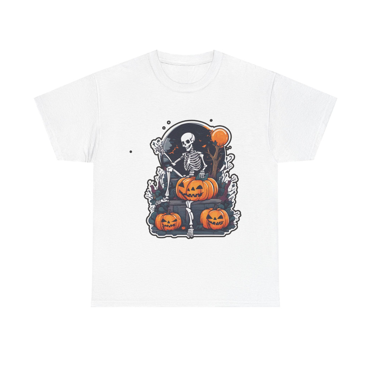 Scary Pumpkin Halloween T-Shirt - Vintage Style Unisex Tee