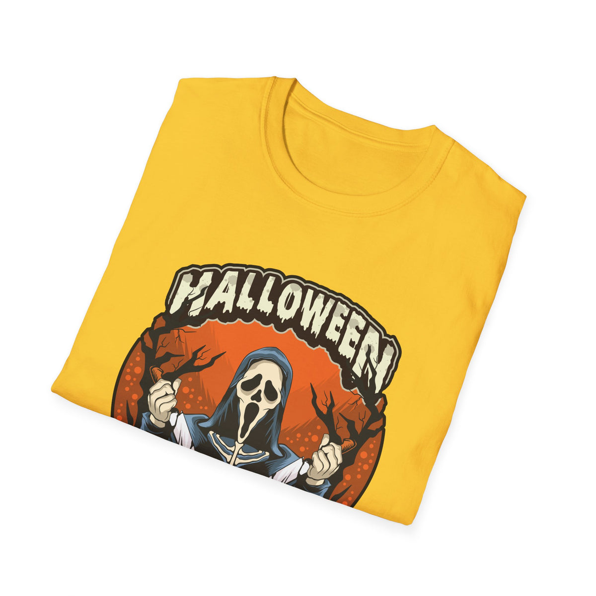 Scary Pumpkin Vintage Halloween T-Shirt for Creative Spirits
