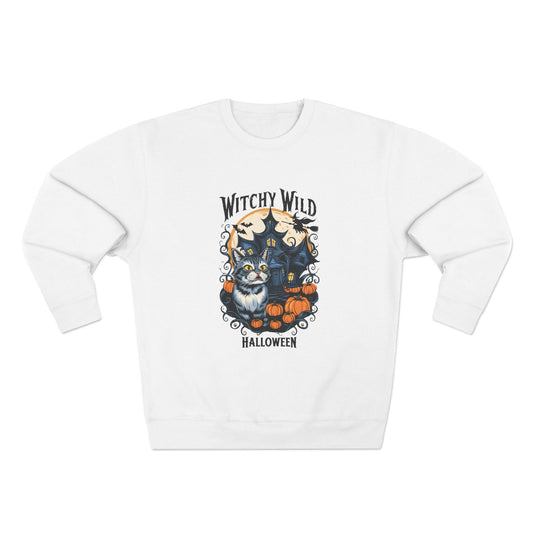 Cute Pumpkin Cat Halloween Crewneck Sweatshirt