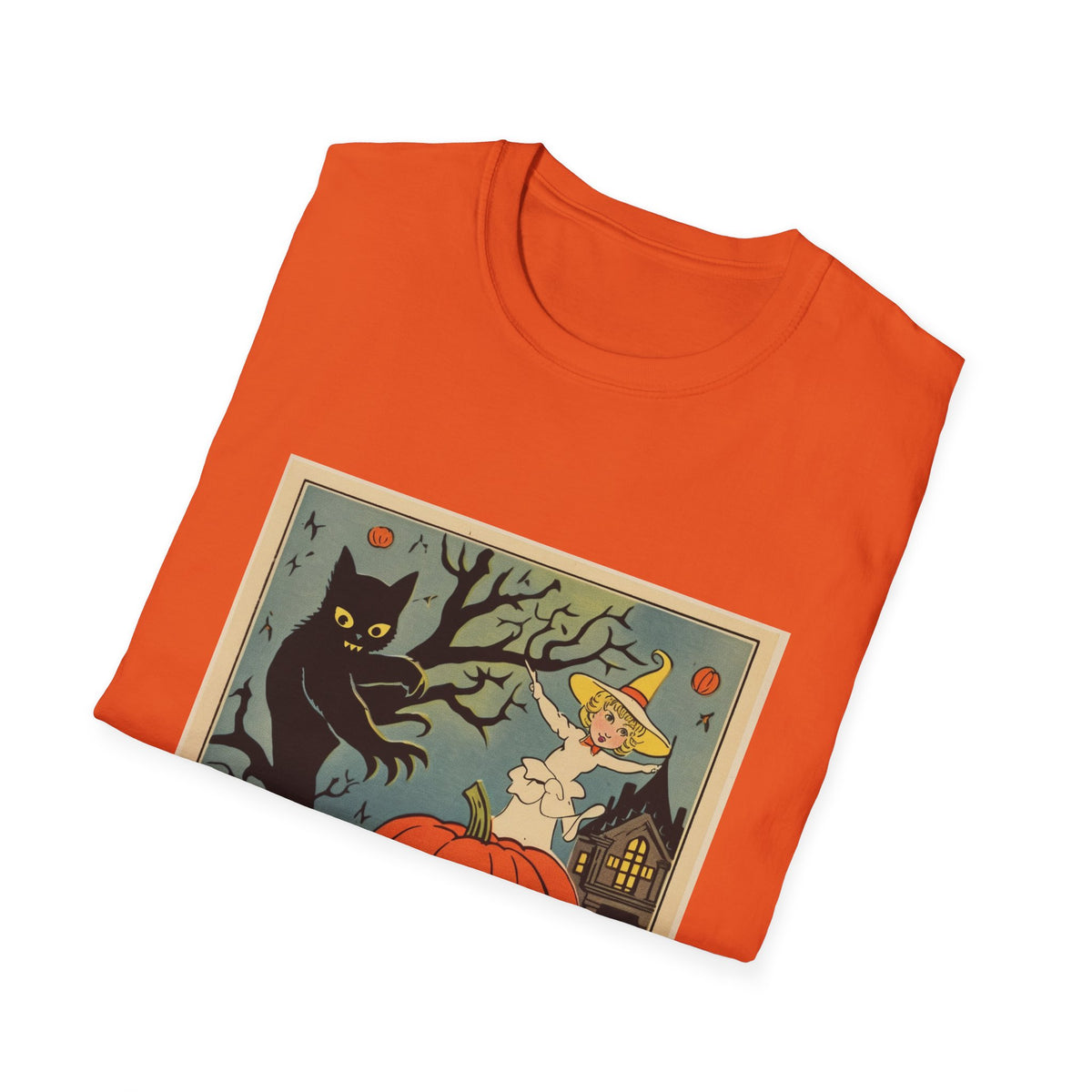 Vintage Ghost and Pumpkin Halloween T-Shirt