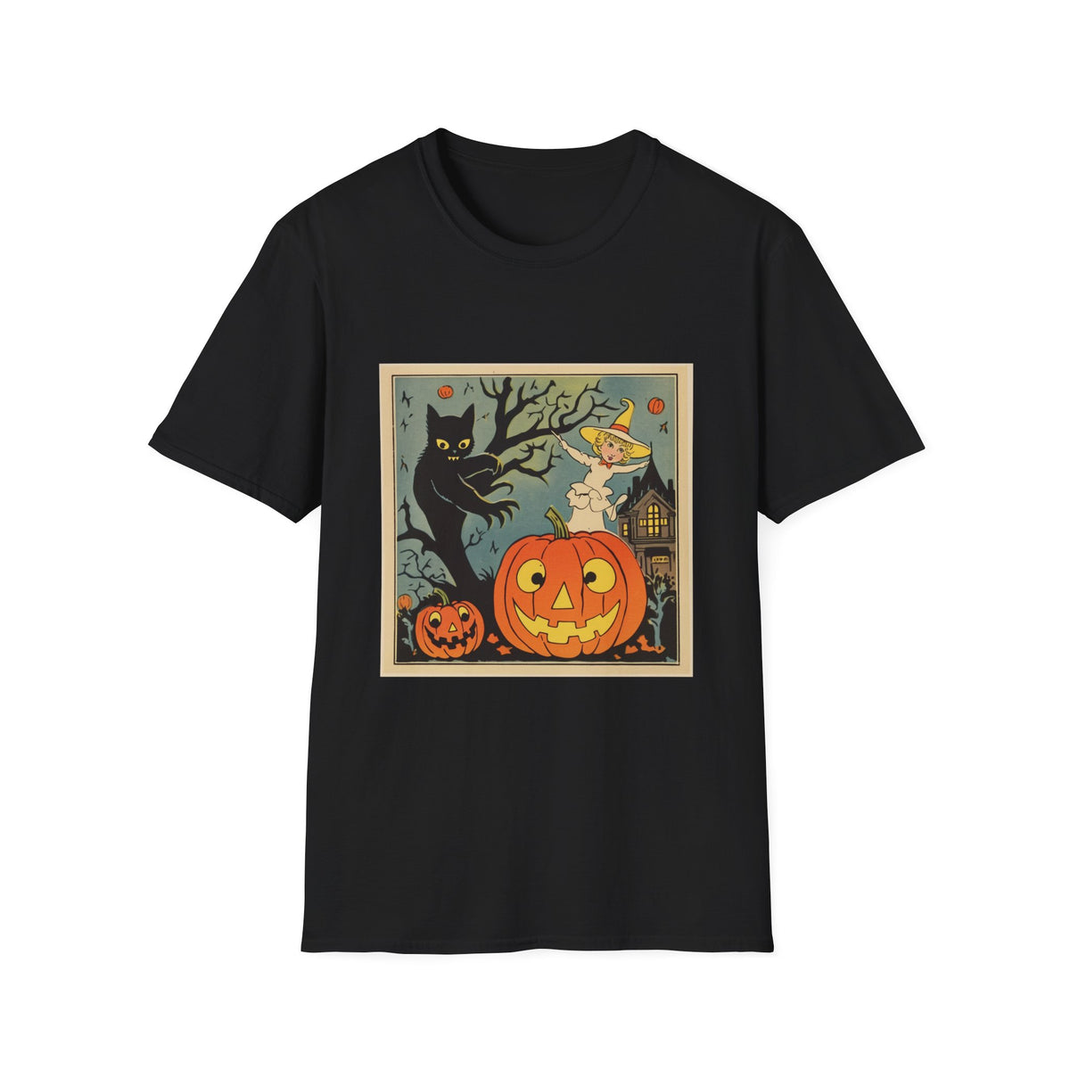 Vintage Ghost and Pumpkin Halloween T-Shirt