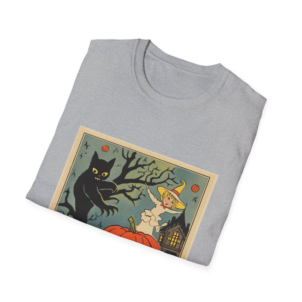 Vintage Ghost and Pumpkin Halloween T-Shirt