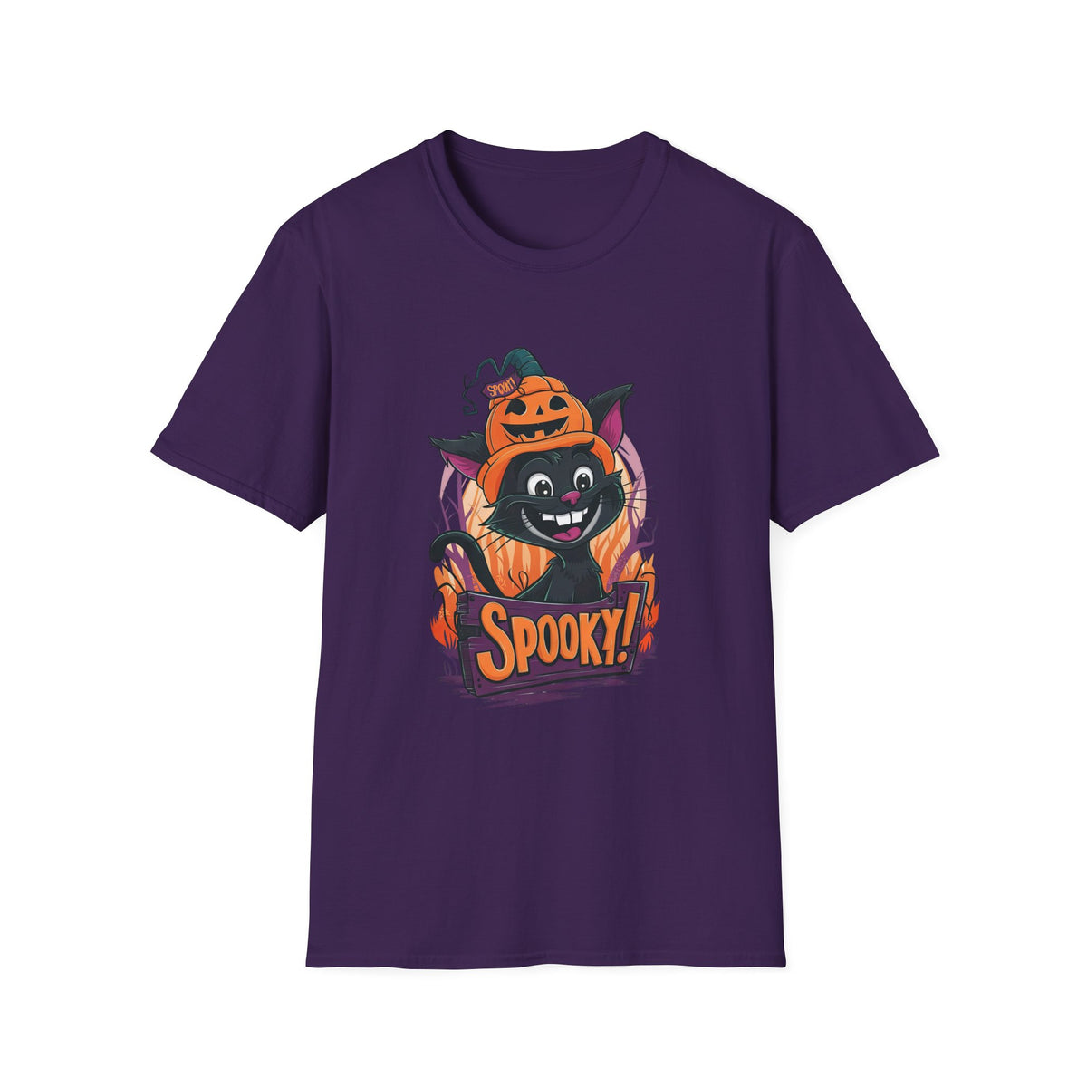 Cute Cat Pumpkin Halloween T-Shirt