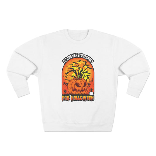 Crewneck Sweatshirt featuring Scary Pumpkin for Halloween