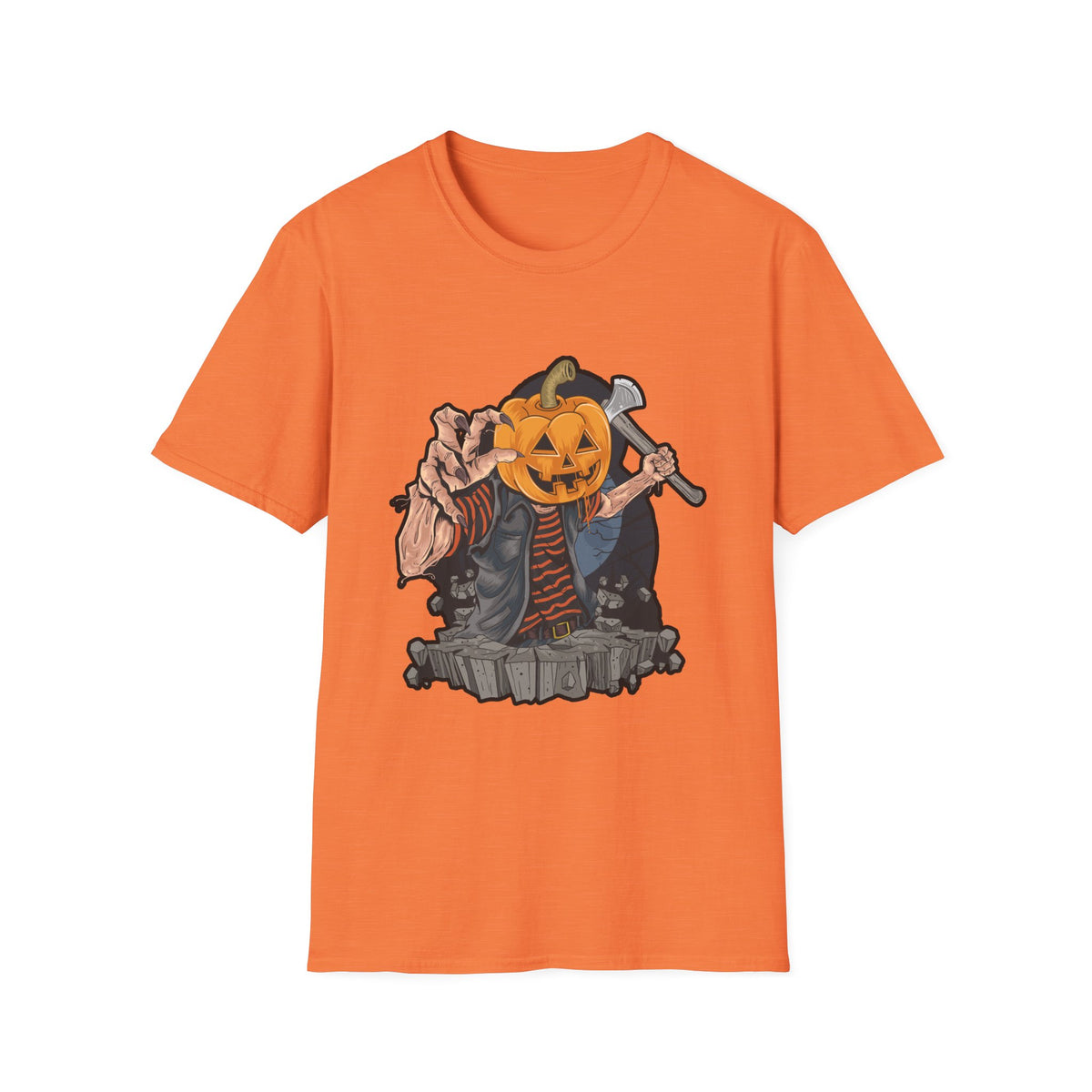 Scary Pumpkin Vintage Halloween T-Shirt