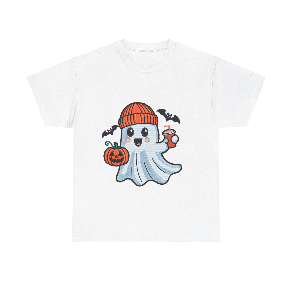 Vintage Ghost Pumpkin Unisex T-Shirt for Halloween