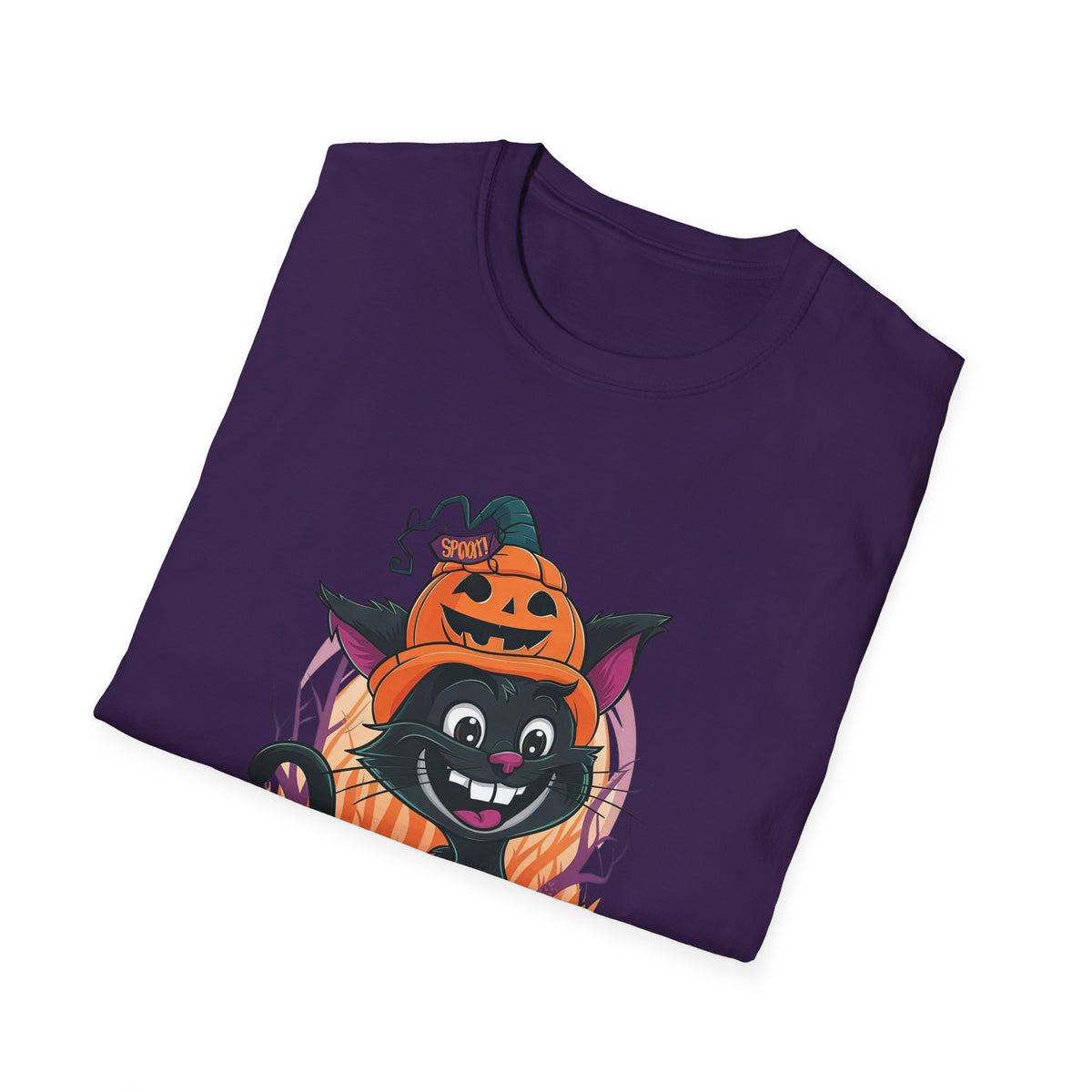 Cute Cat Pumpkin Halloween T-Shirt
