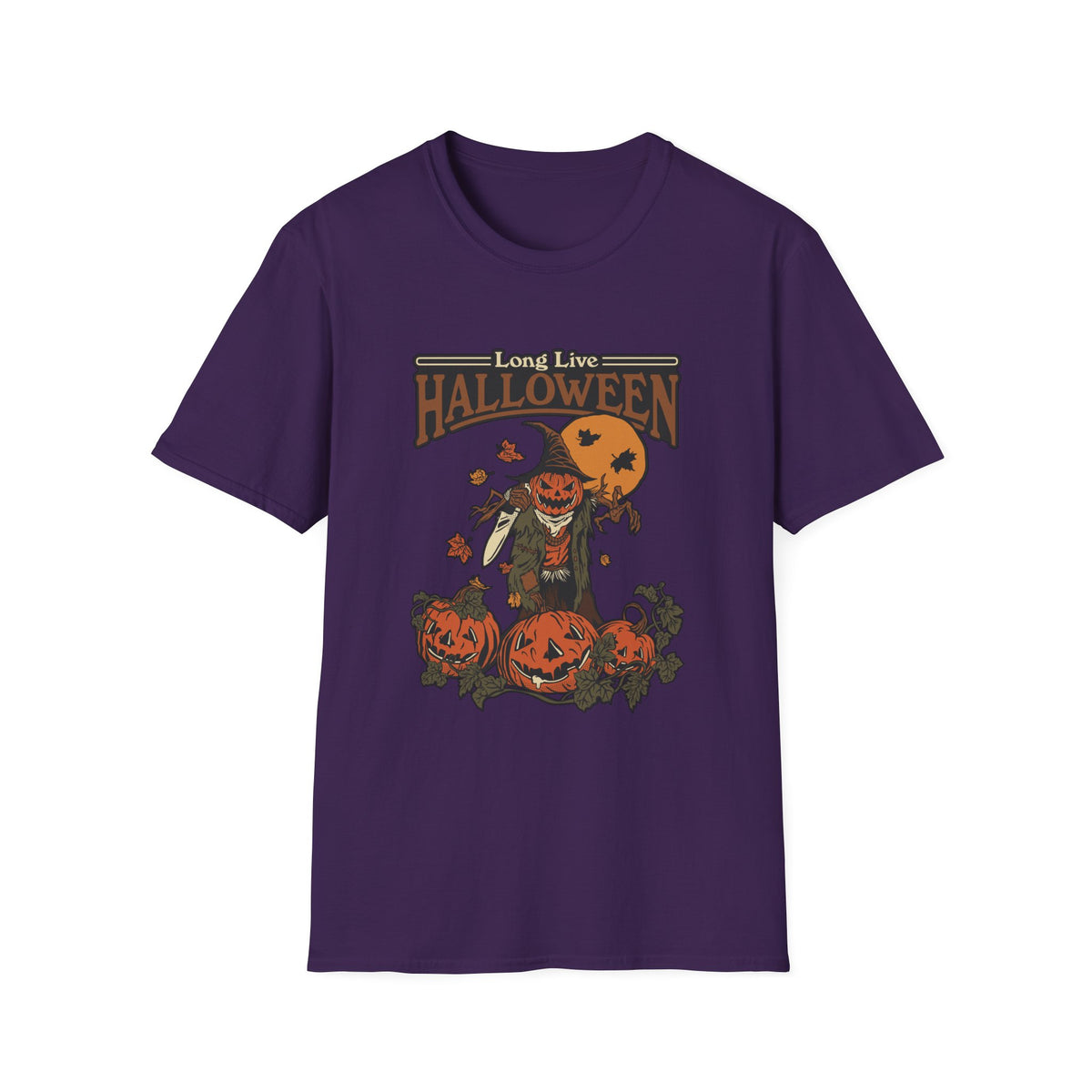 Scary Pumpkin Vintage Halloween T-Shirt