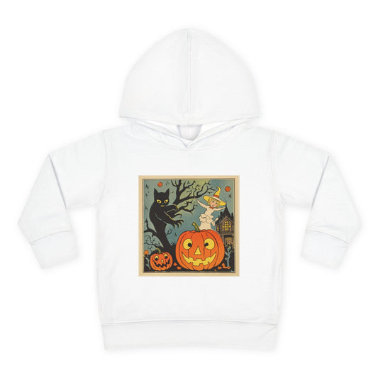 Cute Ghost and Pumpkin Toddler Hoodie for Halloween