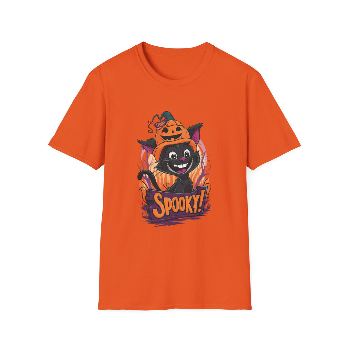 Cute Cat Pumpkin Halloween T-Shirt
