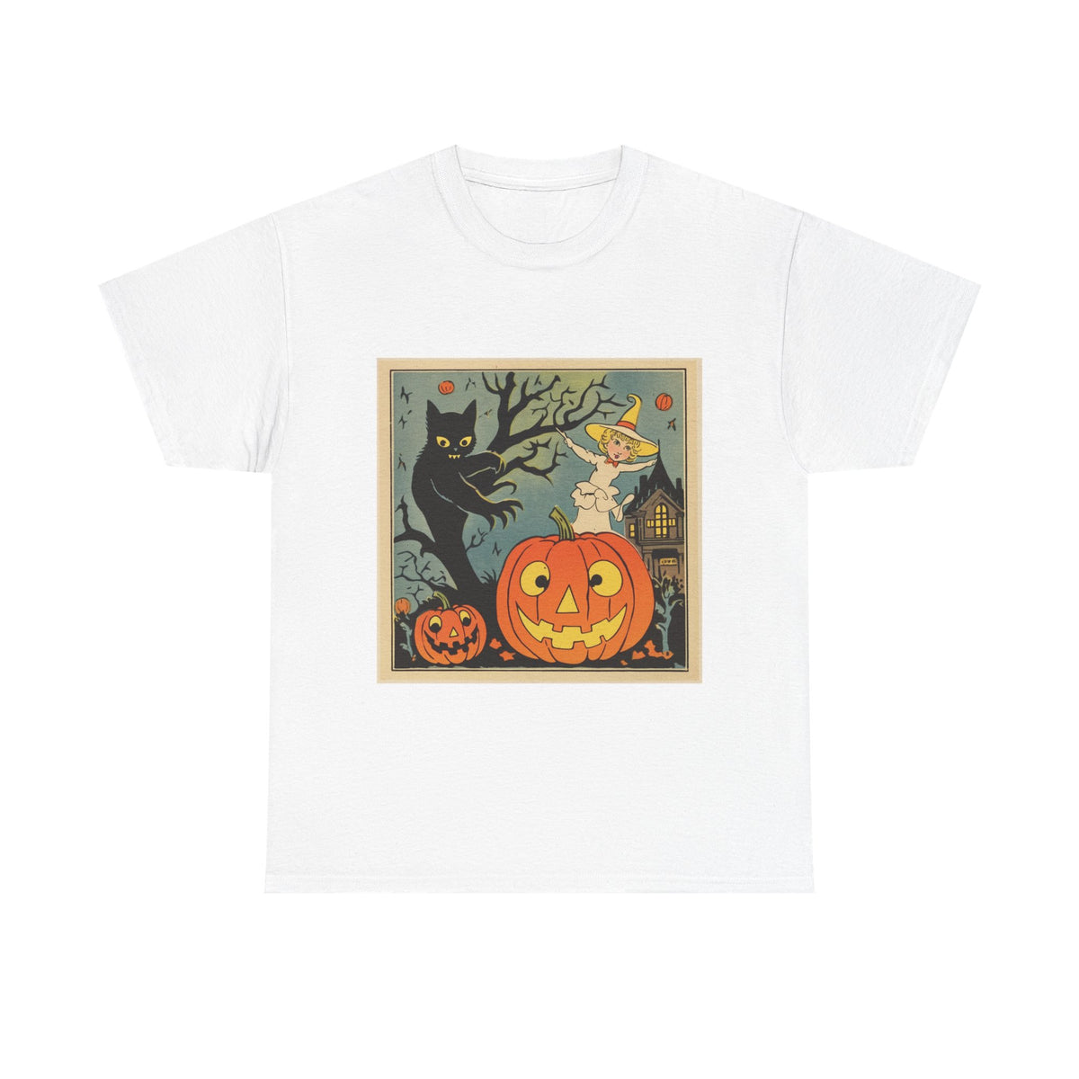 Ghost and Pumpkin Vintage Halloween T-Shirt