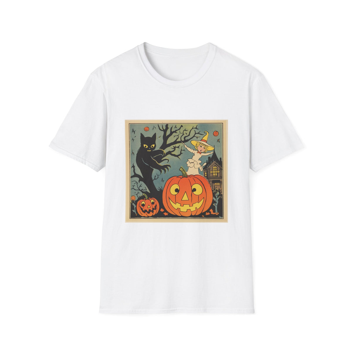 Vintage Ghost and Pumpkin Halloween T-Shirt