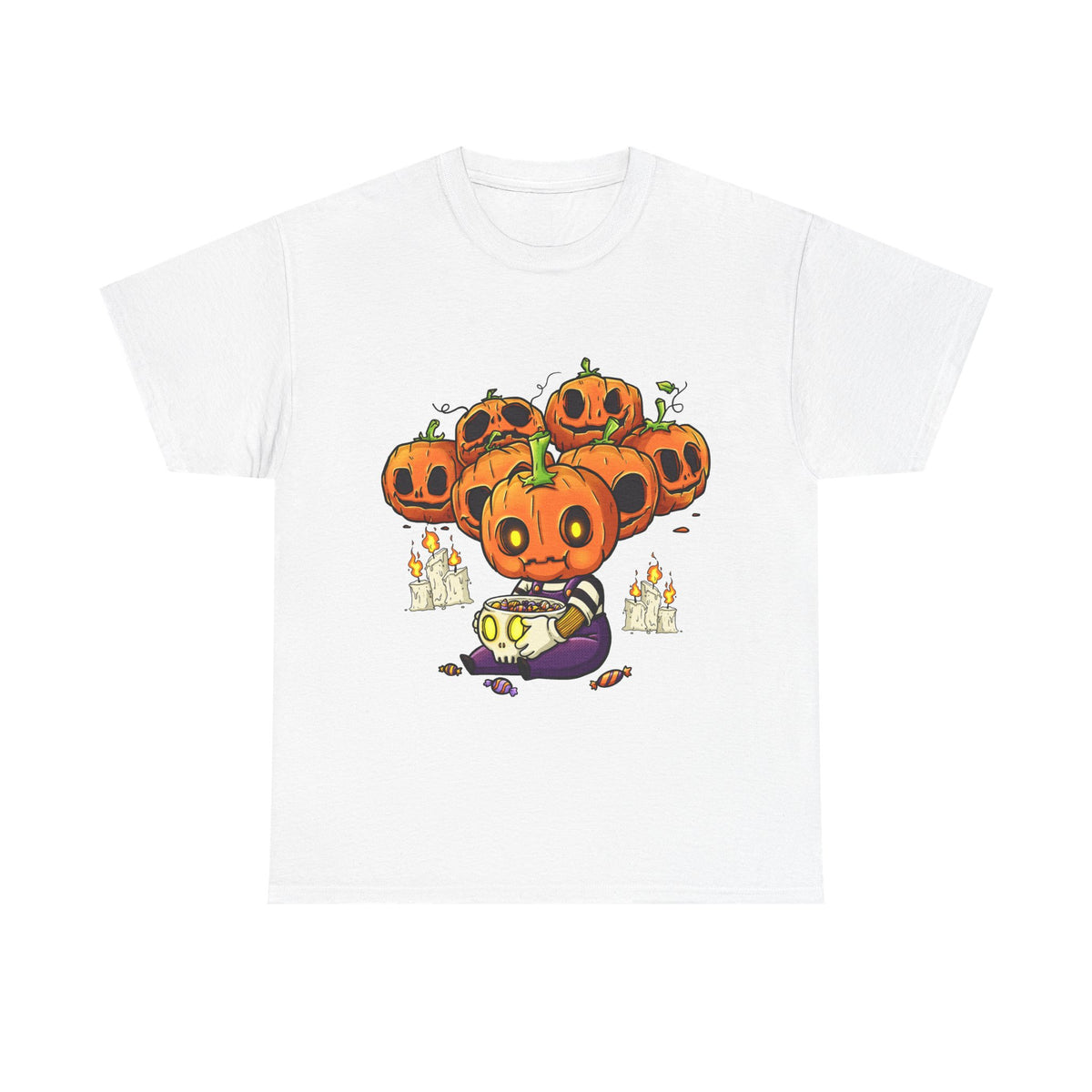 Scary Pumpkin Halloween T-Shirt for a Spooktacular Night