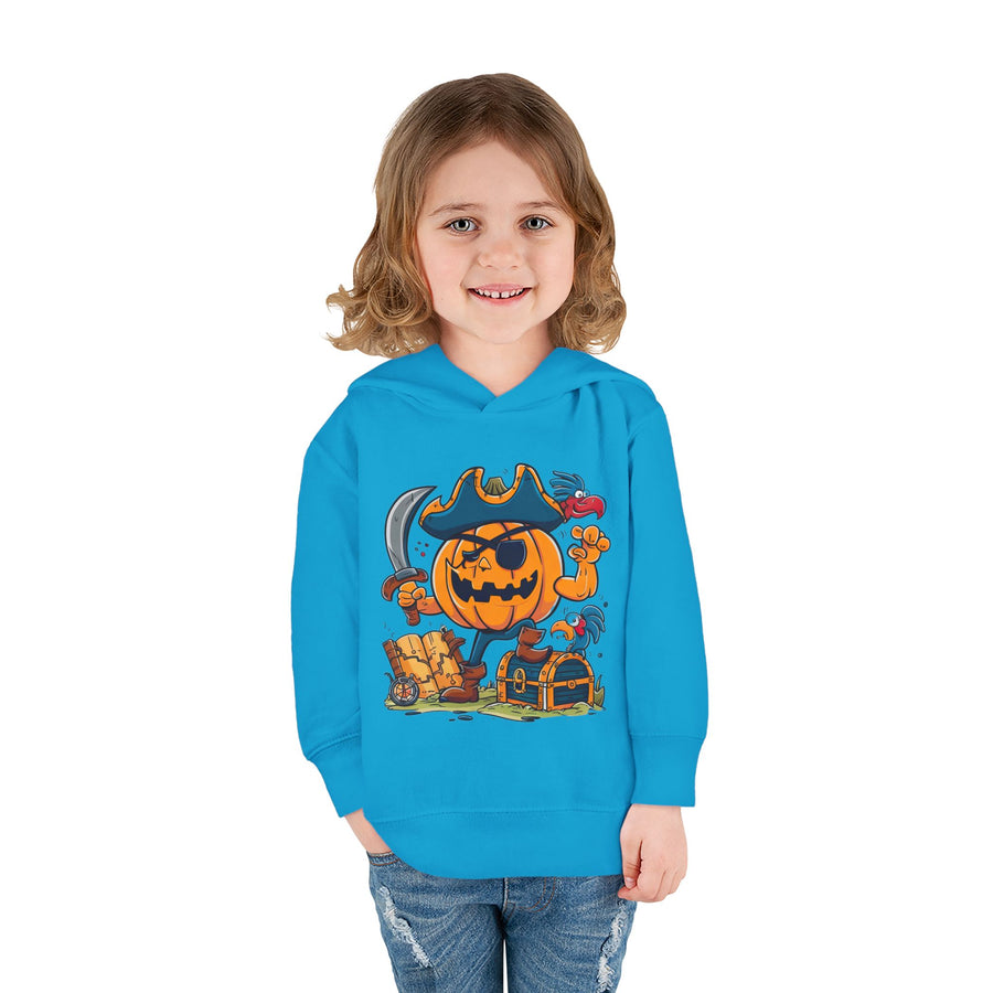 Cute Pirate Pumpkin Toddler Hoodie for Halloween