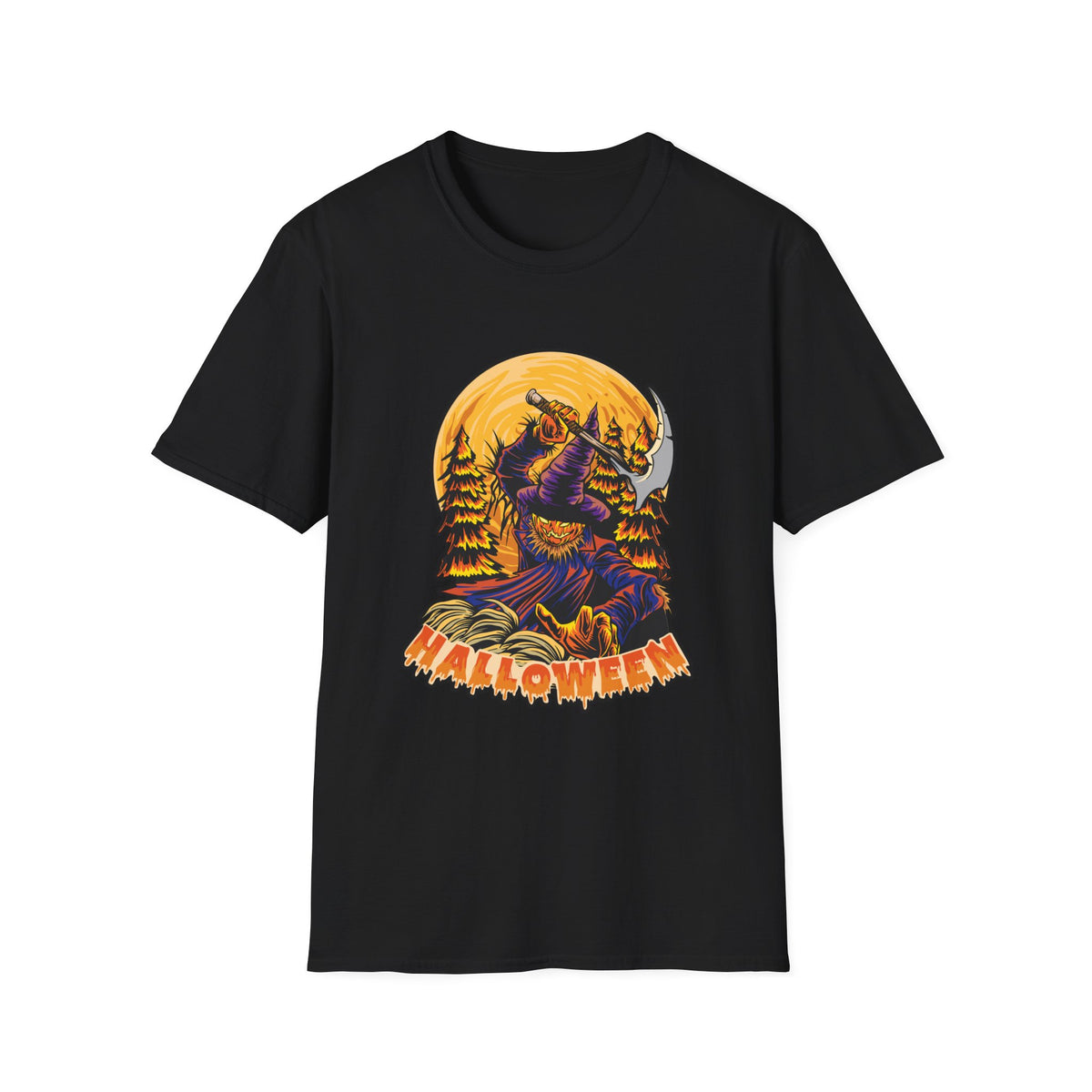 Scary Pumpkin Vintage Halloween T-Shirt