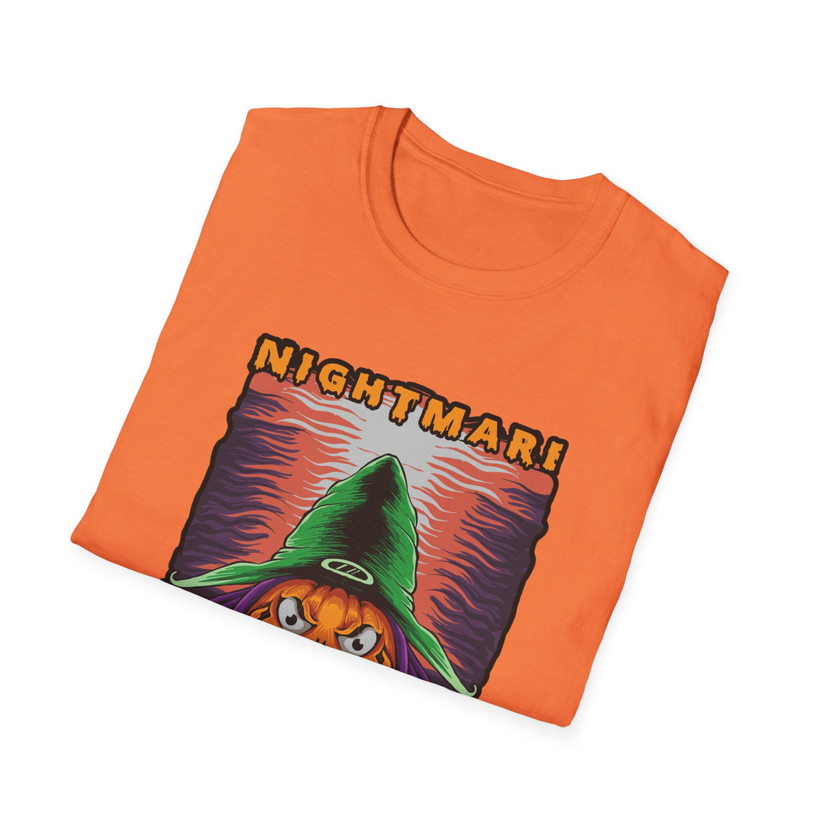 Scary Pumpkin Halloween T-Shirt - Vintage Design for a Spooky Style