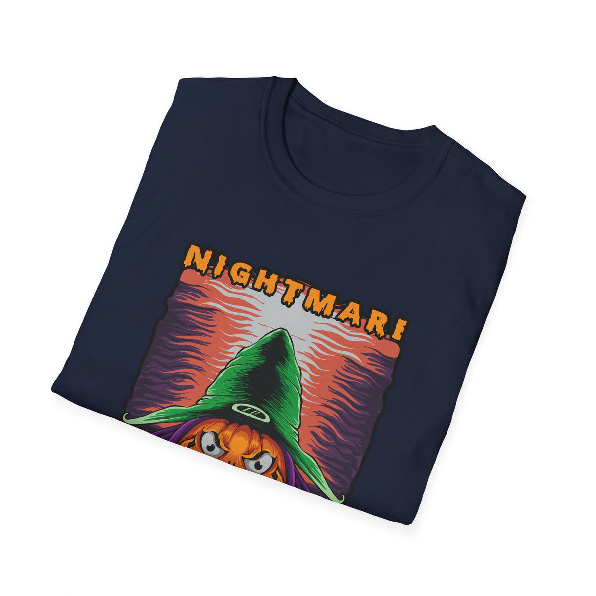 Scary Pumpkin Halloween T-Shirt - Vintage Design for a Spooky Style