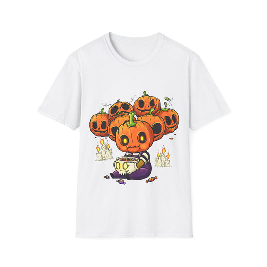 Scary Vintage Pumpkin T-Shirt with Halloween Graphic