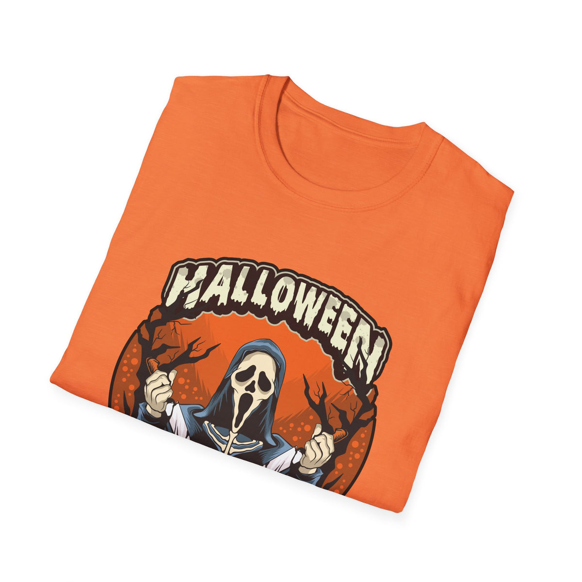 Scary Pumpkin Vintage Halloween T-Shirt for Creative Spirits