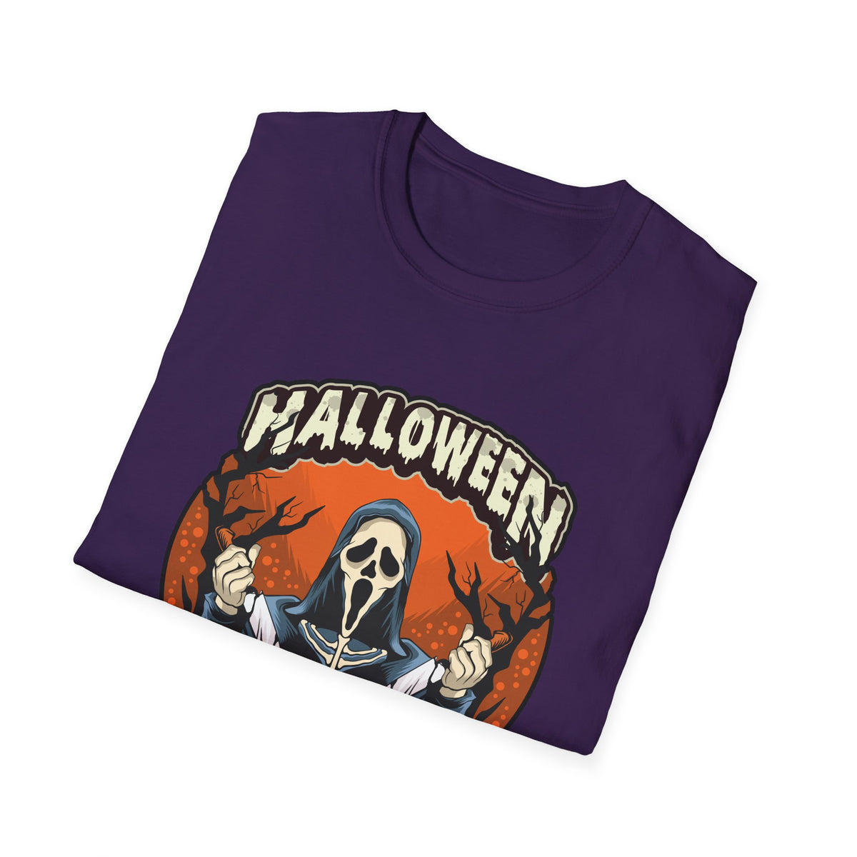 Scary Pumpkin Vintage Halloween T-Shirt for Creative Spirits
