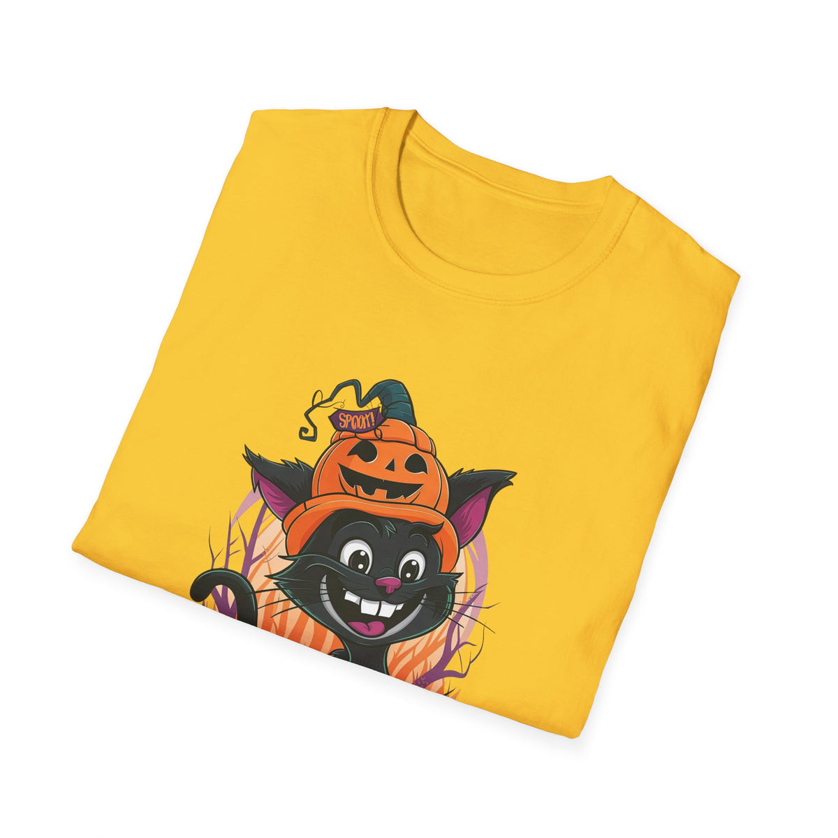 Cute Cat Pumpkin Halloween T-Shirt
