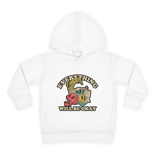 Cute Vintage Skeleton Toddler Hoodie for Halloween